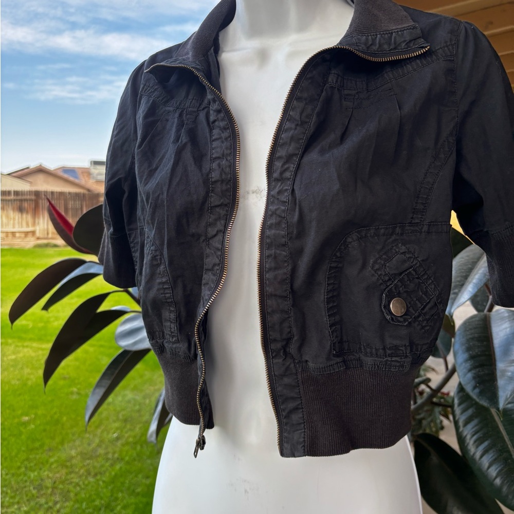 Active Basic Dark black Utility Jacket - Picture 3 of 10
